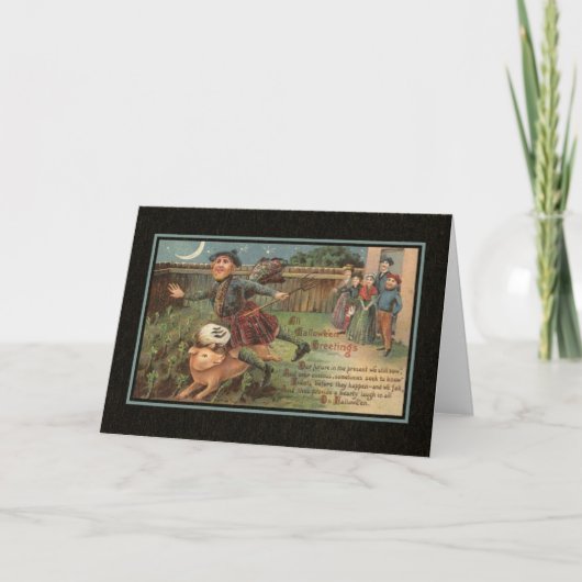 Halloween-kaart met varkensstapel Kaart (Voorkant)