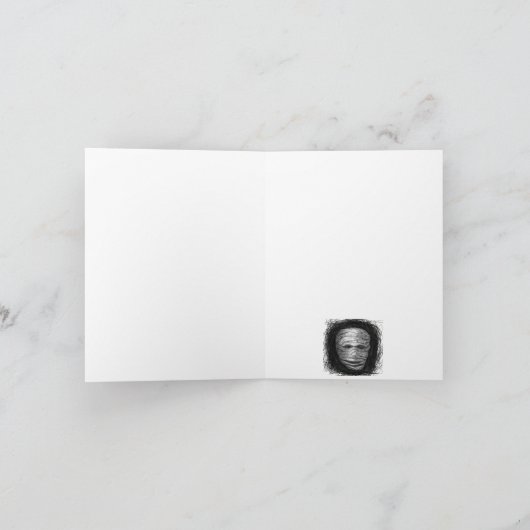 Halloween Kaart Mummy Grey (Binnen)