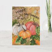 Halloween Kaart Pompoenen - Schilderen (Voorkant)