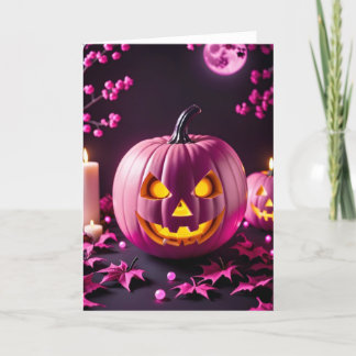 Halloween kaart, Prettig Halloween, Halloween Feestdagen Kaart