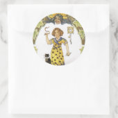  Halloween-kaart Ronde Sticker (Tas)