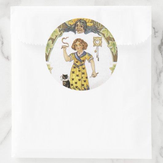  Halloween-kaart Ronde Sticker (Tas)