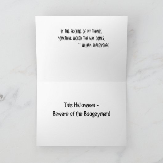 Halloween-Kaart 's nachts Kaart (Binnen)