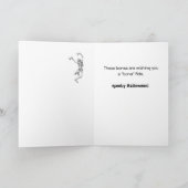 Halloween kaart, Skeleton lezen, Rattled, humor Kaart (Binnen)