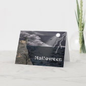 Halloween Kaart Spooky Scene door het Zee (Voorkant)