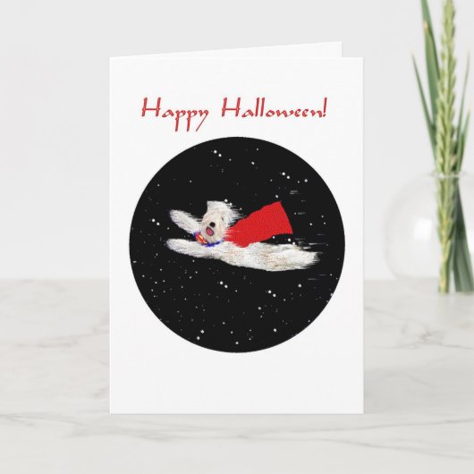Halloween Kaart: Superdog Kaart (Voorkant)