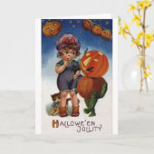 Halloween-kaart van Halloween en Jollity Kaart (Gele Bloem)