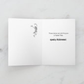 Halloween Kaart voor Boss, Skeleton Botten Humor (Binnen)