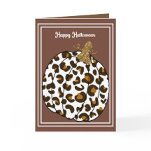 Halloween Kaart voor familie met pompoen