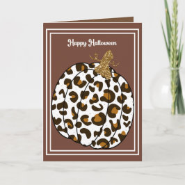 Halloween Kaart voor familie met pompoen