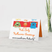 Halloween Kaart voor kinderen (Achterkant)