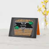 Halloween Kaart voor kinderen (Gele Bloem)