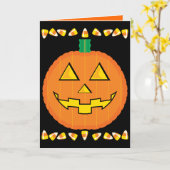 Halloween Kaart voor kinderen (Gele Bloem)