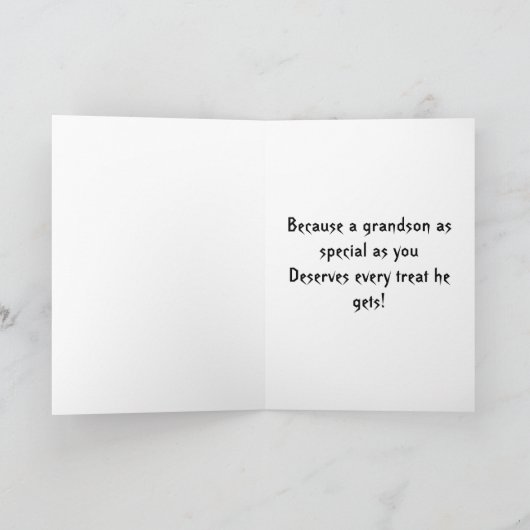 Halloween Kaart voor kleinzoon (Binnen)