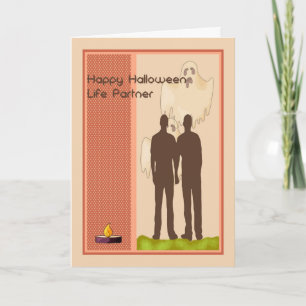 Halloween-kaart voor mannelijke partners kaart