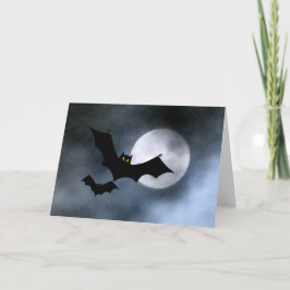 Halloween-kaart voor Moon en Bats Kaart