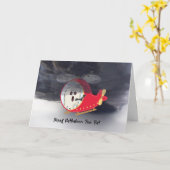 Halloween Kaart voor Pen Pal met Helikopter (Gele Bloem)