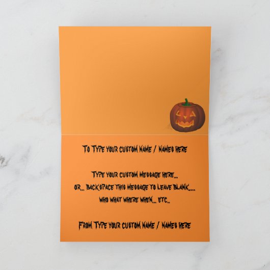 Halloween-kaarten Aangepaste, aangepaste Halloween Kaart (Binnen)