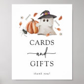 Halloween Kaarten en geschenken Baby shower teken Poster (Voorkant)