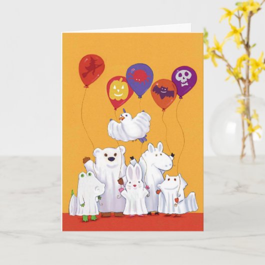 Halloween-kaarten Kaart (Gele Bloem)