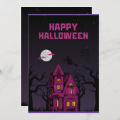 Halloween Kaarten Leuke Spin trick or treat" (Voorkant / Achterkant)