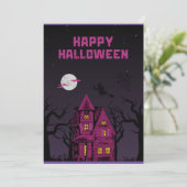 Halloween Kaarten Leuke Spin trick or treat" (Staand voorkant)