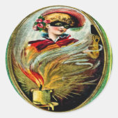 halloween-kaartsticker ronde sticker (Voorkant)