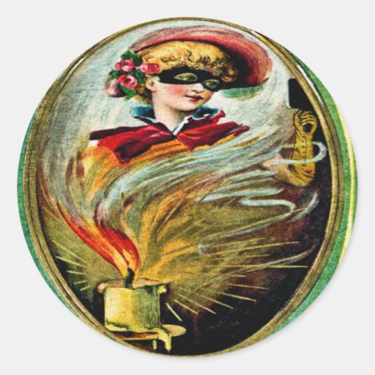  halloween-kaartsticker ronde sticker (Voorkant)