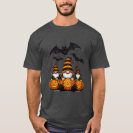 Halloween-kabouter Basic Donkere T-shirt