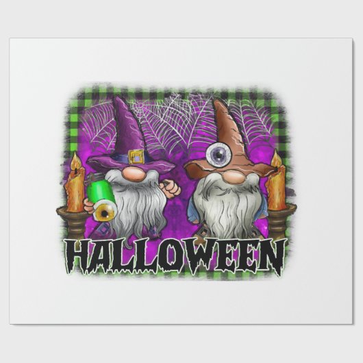 Halloween Kabouter Cadeaupapier (Vlak)