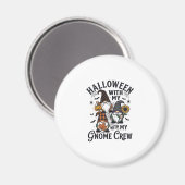 Halloween Kabouter Crew Vintage Gravure Shirt_1 Magneet (Voorkant / Achterkant)