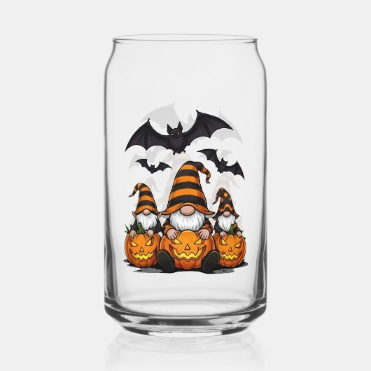 Halloween Kabouter Drinkset Blikvorm Glas (Voorkant)