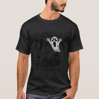 Halloween-kabouter en een grappige leuke enge Hall T-shirt