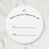 Halloween Kabouter Favoritietags Bedankjes Labels (Achterkant)