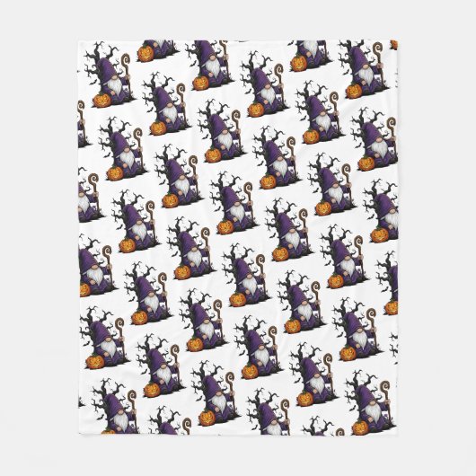 Halloween-kabouter fleece deken (Voorkant)