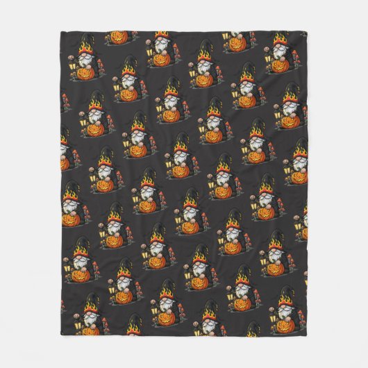 Halloween-kabouter fleece deken (Voorkant)