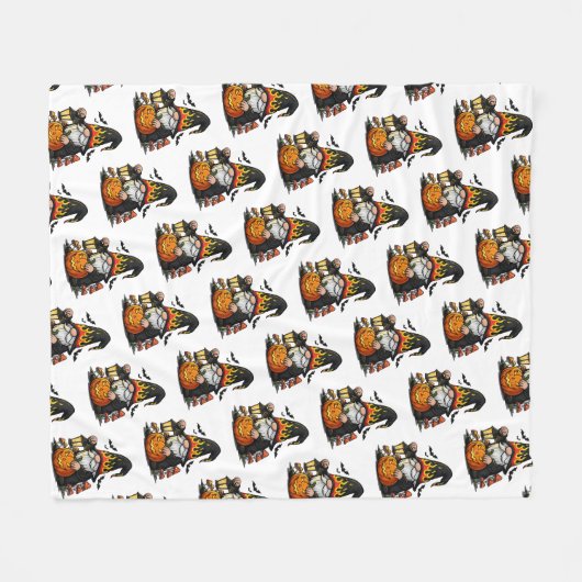 Halloween-kabouter fleece deken (Voorkant (Horizontaal))