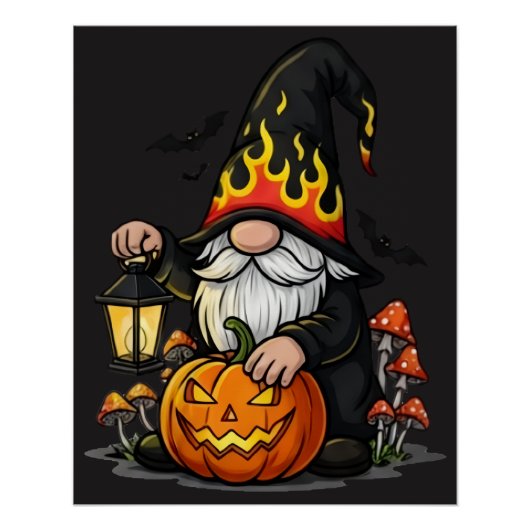 Halloween Kabouter Glanzende Poster (Voorkant)