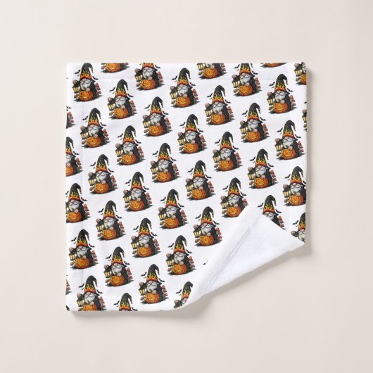 Halloween Kabouter Handdoek Set (Wasdoekje)
