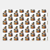 Halloween-kabouter Inpakpapier Vlakke Vellen Set v (Voorkant)