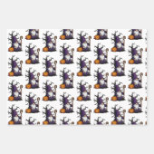 Halloween-kabouter Inpakpapier Vlakke Vellen Set v (Voorkant)