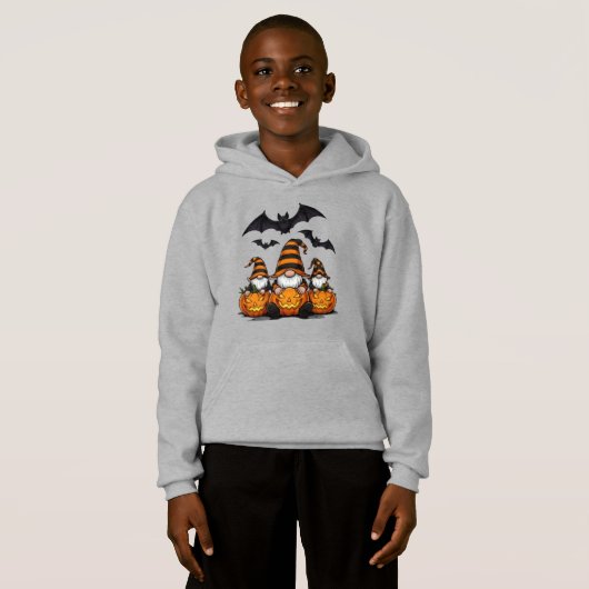 Halloween-kabouter kids pullover hoodie (Voorkant volledig)