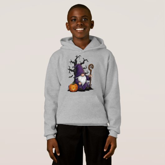Halloween-kabouter kids pullover hoodie (Voorkant volledig)