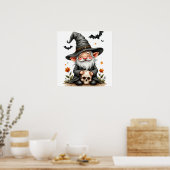 Halloween Kabouter met Schedel Poster (Keuken)