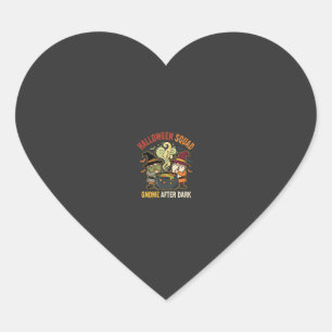 Halloween-kabouter middernachtelijke kattenkwaad hart sticker