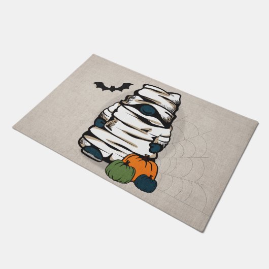 Halloween Kabouter Mummie Deurmat (Schuin)