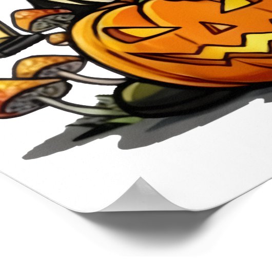 Halloween Kabouter Poster (Hoek)