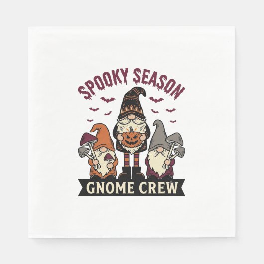 Halloween Kabouter Shirt Griezelige Kabouter Crew Servet (Voorkant)