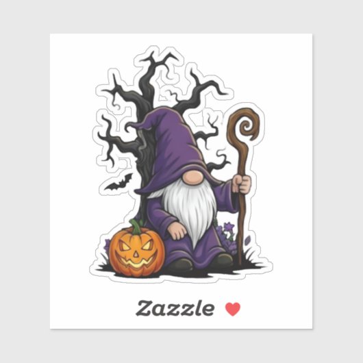 Halloween Kabouter Sticker (Vel)