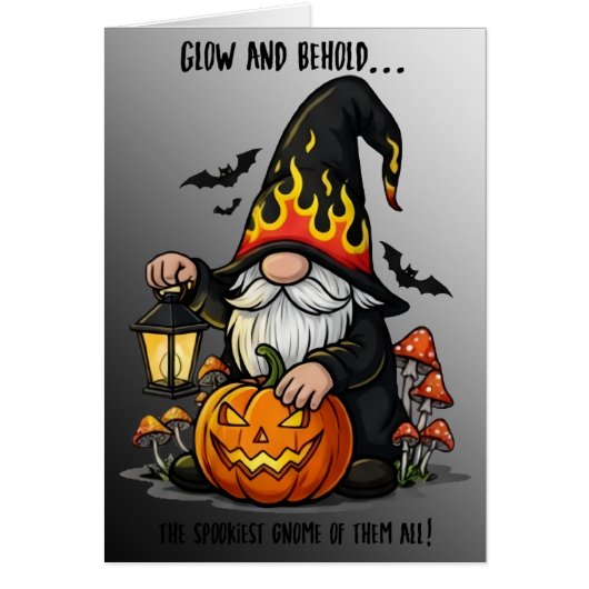 Halloween-kabouter-uitnodigingskaart (Voorkant)